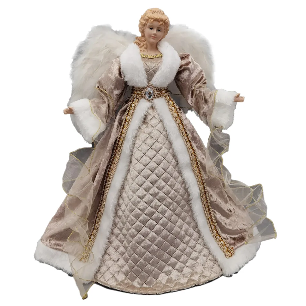 Sale Christmas Forever ANGEL TREE TOP 16″ CHAMPAGNE/GOLD
