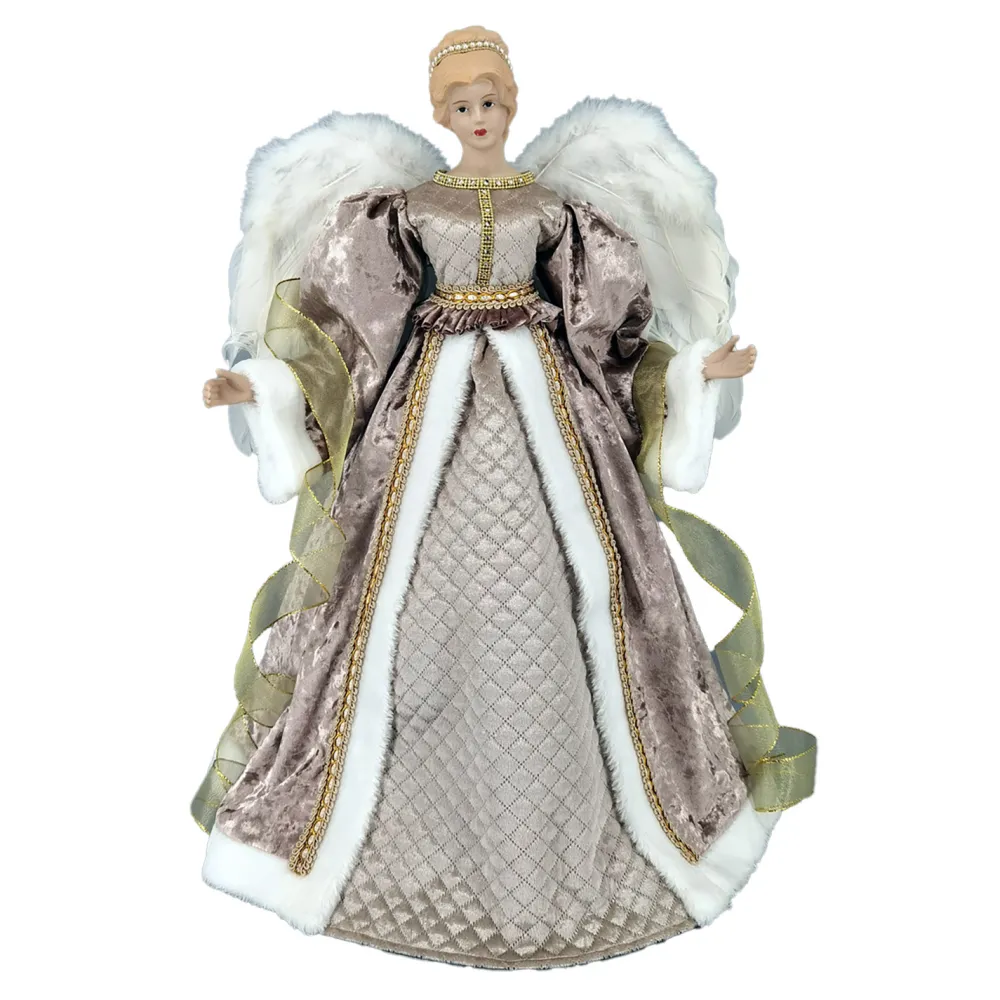 Discount Christmas Forever ANGEL TREE TOP 24″ CHAMPAGNE/GOLD