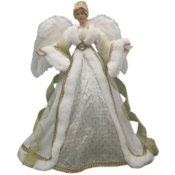 Hot Christmas Forever ANGEL TREE TOP 24″ IVORY/GOLD