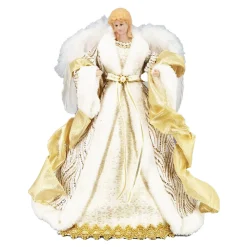 Online Christmas Forever ANGEL TREE TOP 16″ IVORY/GOLD