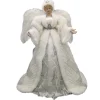 Best Christmas Forever ANGEL TREE TOP 24″ SILVER/WHITE W/ HAT