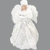 Discount Christmas Forever ANGEL TREE TOP 16″ WHITE FAUX FUR W/ LACE W/ HAT