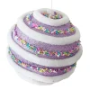 Online Christmas Forever BALL CANDY SWIRL 100MM PURPLE W/ MULTI SPRINKLES