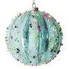 Online Christmas Forever BALL DECOR BLUE 100MM MELLON W/ MULTI CANDY SPRIKLE