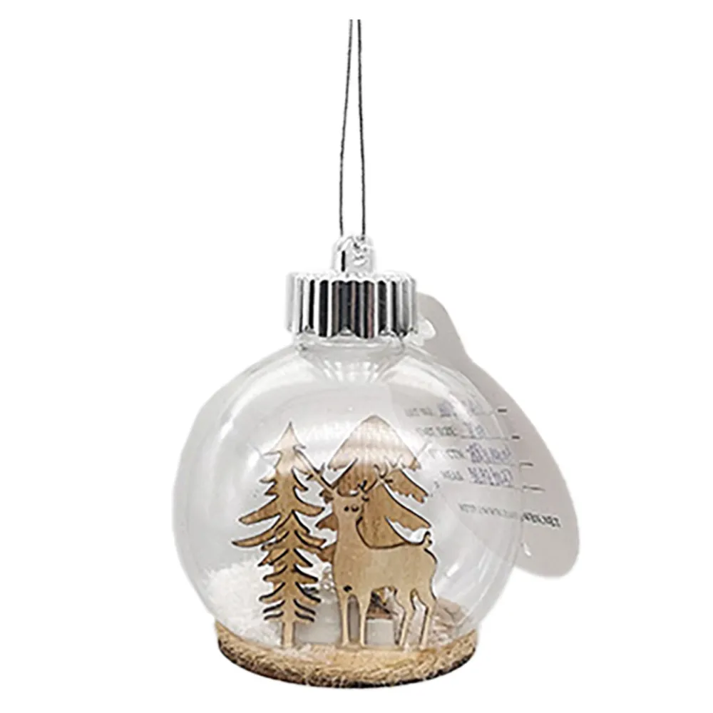 Sale Christmas Forever BALL DECOR CLEAR 3″ DEER SCENE