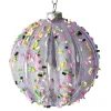 Best Christmas Forever BALL DECOR PURPLE 80MM MELLON W/ MULTI CANDY SPRINKLE