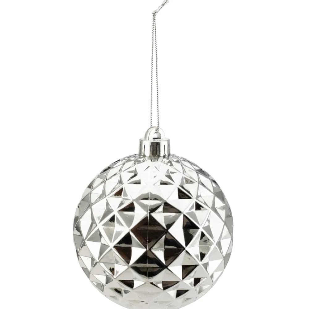 Best Christmas Forever BALL DIAMOND CUT 120MM SHINY SILVER