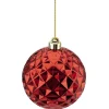 Best Christmas Forever BALL DIAMOND CUT 120MM SHINY RED