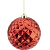 Christmas Forever BALL DIAMOND CUT 150MM SHINY RED