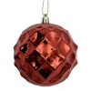 Clearance Christmas Forever BALL DIAMOND IN. 100MM SHINY RED