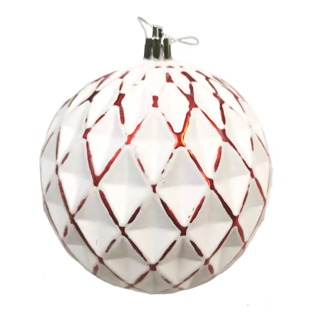 Best Christmas Forever BALL DIAMOND LOOK 150MM WHITE/ RED