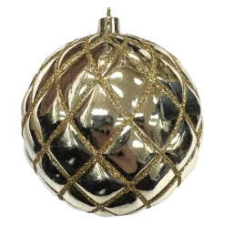 Discount Christmas Forever BALL DIAMOND PT. 100MM SHINY GOLD W/ GOLD GLTR.