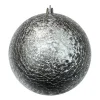 Discount Christmas Forever BALL EMBOSSED 100MM MATT GRAY