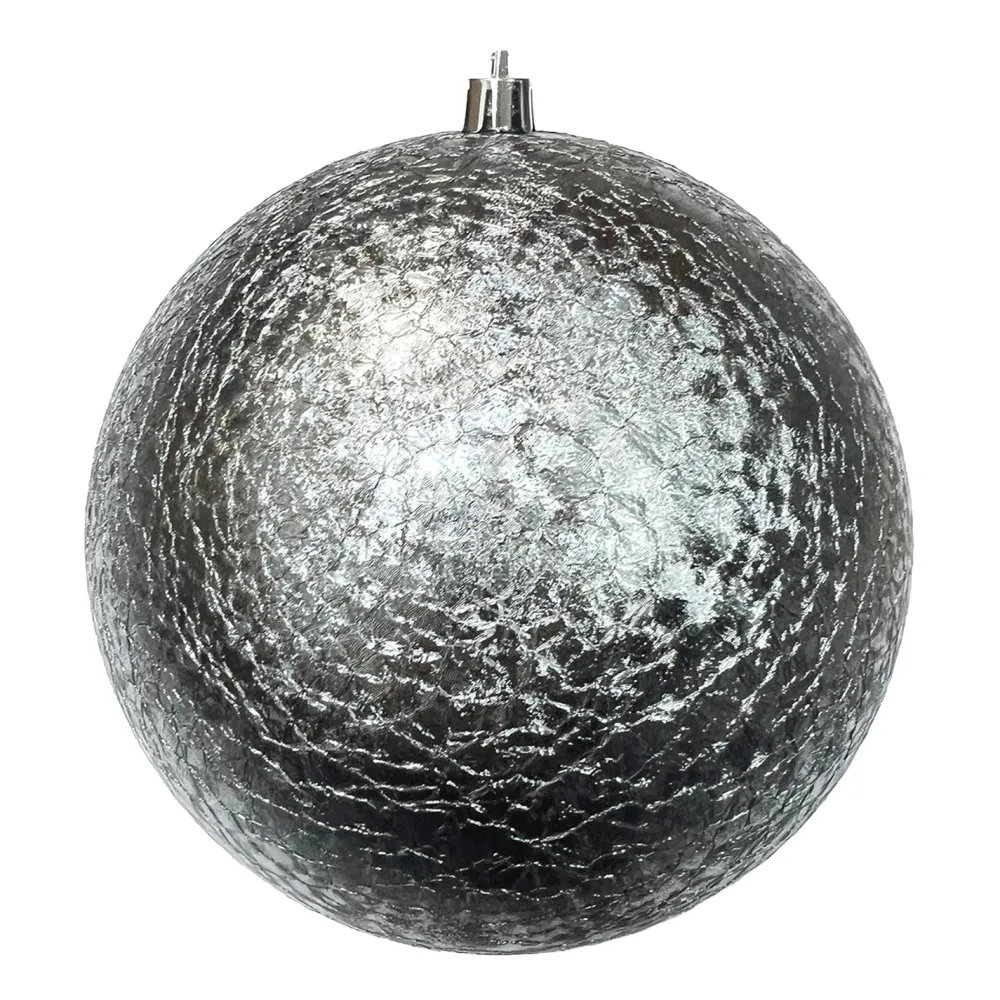 Discount Christmas Forever BALL EMBOSSED 100MM MATT GRAY