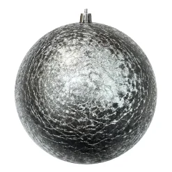 Christmas Forever BALL EMBOSSED 120MM MATT GRAY