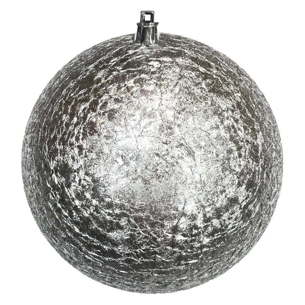 Online Christmas Forever BALL EMBOSSED 150MM MATT SILVER