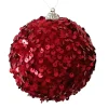 Clearance Christmas Forever BALL FABRIC SEQUIN 100MM BURGUNDY