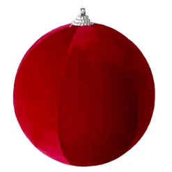 Best Christmas Forever BALL FABRIC VELVET 4.5″ BURGUNDY