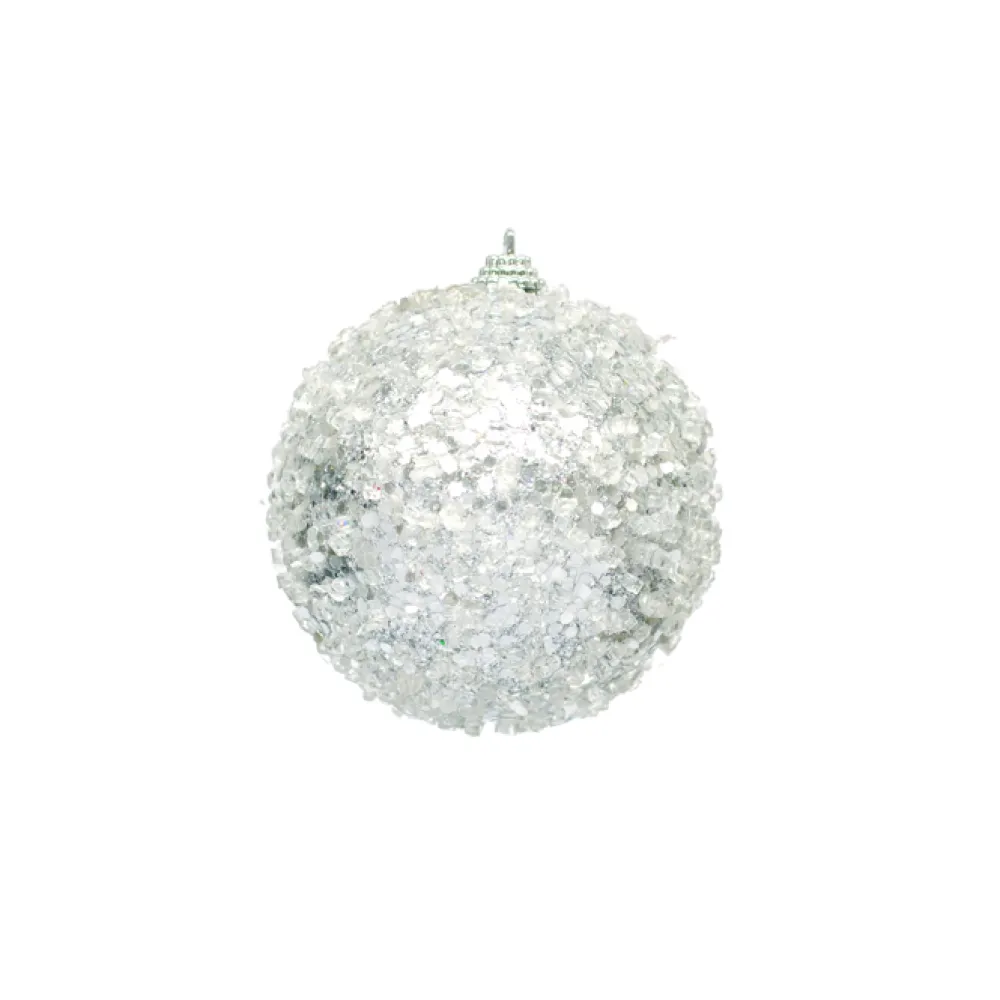 Sale Christmas Forever BALL GLITTER & ICE 90MM SILVER
