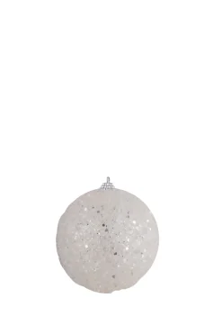 Best Christmas Forever BALL GLITTER & ICE 90MM WHITE