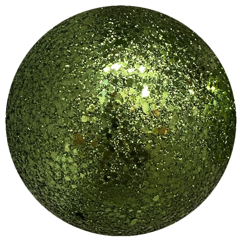 Christmas Forever BALL GLITTER 100MM DARK GREEN