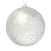 Christmas Forever BALL GLITTER 120MM SILVER