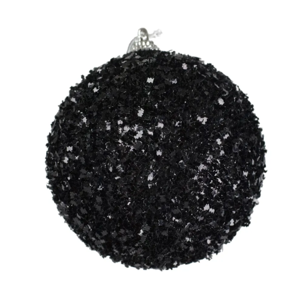 New Christmas Forever BALL GLITTER-3D 105MM BLACK