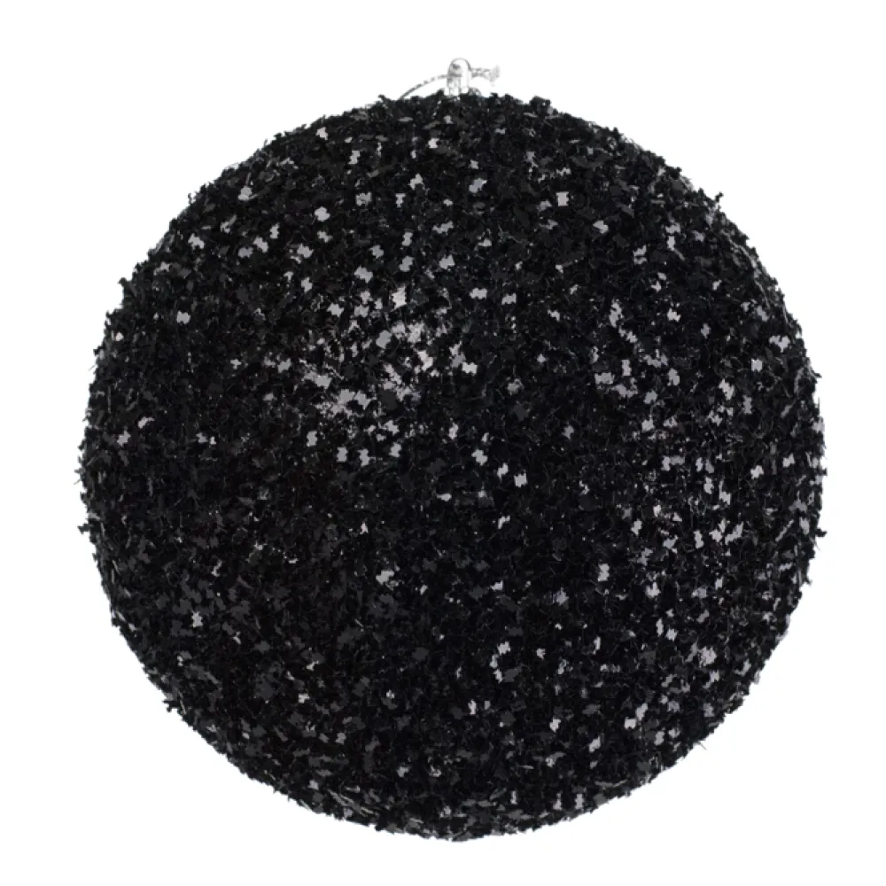 Best Christmas Forever BALL GLITTER-3D 125MM BLACK
