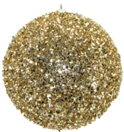Sale Christmas Forever BALL GLITTER-3D 125MM CHAMPAGNE