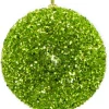 Best Christmas Forever BALL GLITTER-3D 105MM GREEN CHARTREUSE