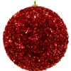 Best Christmas Forever BALL GLITTER-3D 105MM RED