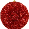 Discount Christmas Forever BALL GLITTER-3D 125MM RED