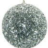 Best Christmas Forever BALL GLITTER-3D 105MM SILVER