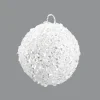 Discount Christmas Forever BALL METAL WIRE/ GLITTER 100MM WHITE
