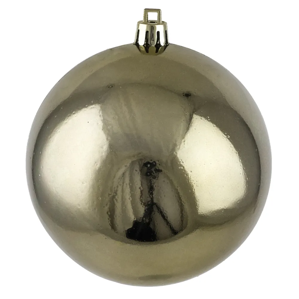 Clearance Christmas Forever BALL 90MM SHINY TAUPE
