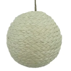 New Christmas Forever BALL NATURAL JUTE 5.5″ CREAM