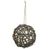 Christmas Forever BALL NATURAL RATTAN 5″ BROWN