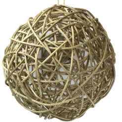 Christmas Forever BALL NATURAL RATTAN TAN 6″