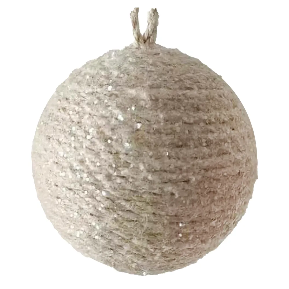 Best Christmas Forever BALL NATURAL ROPE 3″ FROSTED