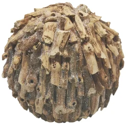 Sale Christmas Forever BALL NATURAL TWIG LOOK 6.5″ NATURAL FROSTED