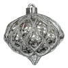 Online Christmas Forever BALL ONION 4.5″ SHINY SILVER DIAMOND PT. W/ SILVER GLTR.