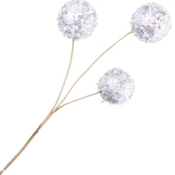 Online Christmas Forever BALL PICK 13″X3 SILVER W/ICE & GLITTER