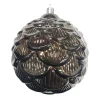 Christmas Forever BALL PINECONE LOOK 100MM SHINY CHOCOLATE