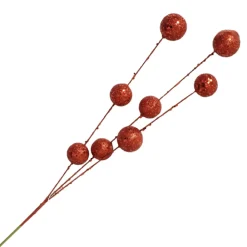 Sale Christmas Forever BALL SPRAY 25″ RED GLITTER