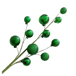 Christmas Forever BALL SPRAY 23″X11 GREEN SHINY/ MATT/GLITTER