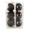 Clearance Christmas Forever BALLS BOXED 12PC 60MM BLACK SHINY/ MATT
