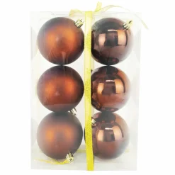 Online Christmas Forever BALLS BOXED 6PC 80MM BURGUNDY SHINY/ MATT