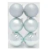 Sale Christmas Forever BALLS BOXED 6PC 80MM COOL BLUE SHINY/ MATT