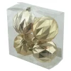 Outlet Christmas Forever BALLS BOXED 4PC 80MM GOLD MATT/SHINY DIAMON CUT