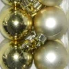 New Christmas Forever BALLS BOXED 16PC 35MM LT. GOLD SHY/ MATT